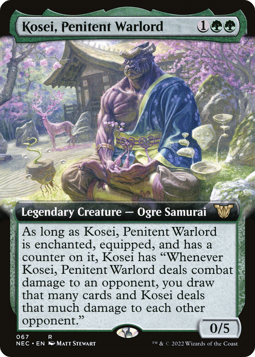 Kosei, Penitent Warlord (NEC-067) - rare: (Extended Art)