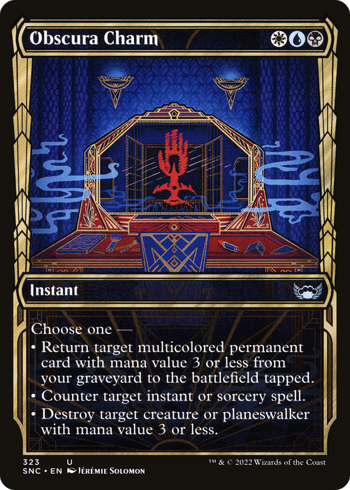 Obscura Charm (SNC-323) - uncommon: (Showcase) - Foil