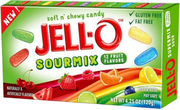 Jell-O Soft n'Chewy Sourmix 120g