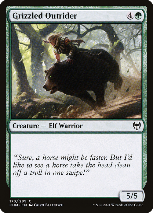 Grizzled Outrider (KHM-173) - common - Foil