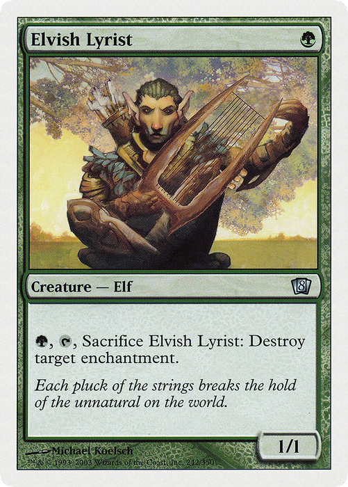 Elvish Lyrist (8ED-242) - uncommon