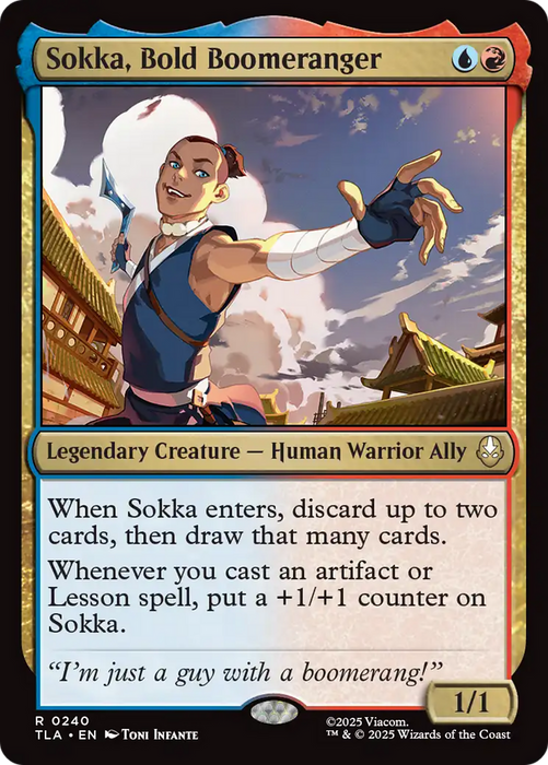 Sokka, Bold Boomeranger (TLA-240) - rare - Foil