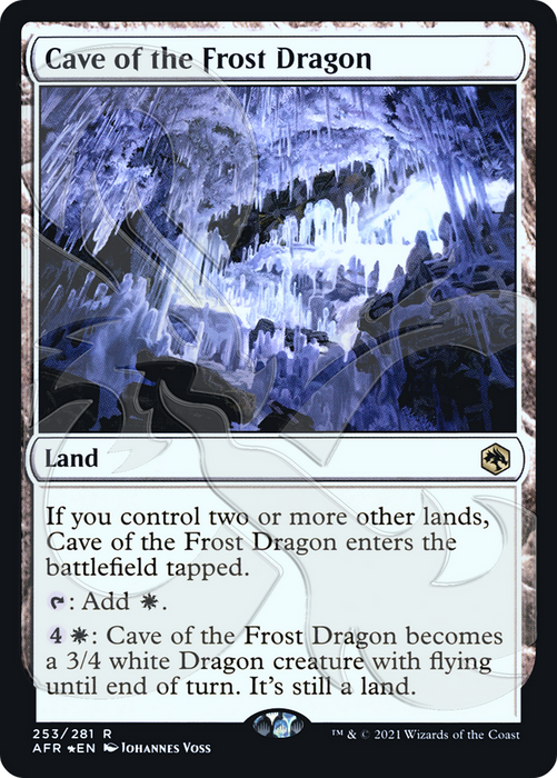 Cave of the Frost Dragon (AFR&-253A) - rare - Foil
