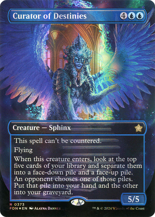 Curator of Destinies (FDN-373) - rare (Borderless) - Foil