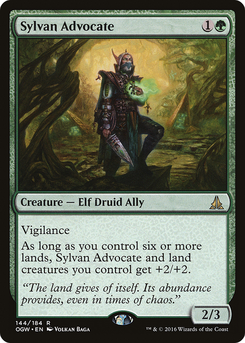 Sylvan Advocate (OGW-144) - rare - Foil