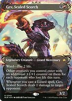 Gev, Scaled Scorch (BLB-349) - rare: (Showcase) (Borderless) - Foil