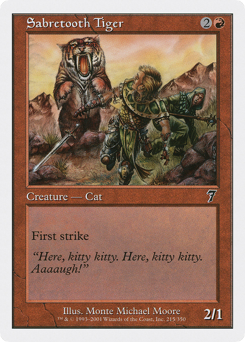 Sabretooth Tiger (7ED-215) - common