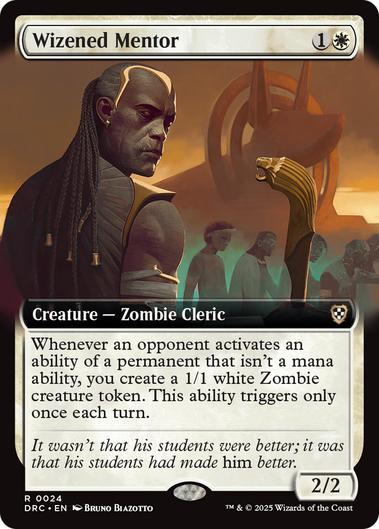 Wizened Mentor (DRC-024) - rare: (Extended Art) - Foil