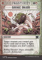 Savage Smash (OTP-053) - uncommon: (Showcase) (Borderless) - Foil