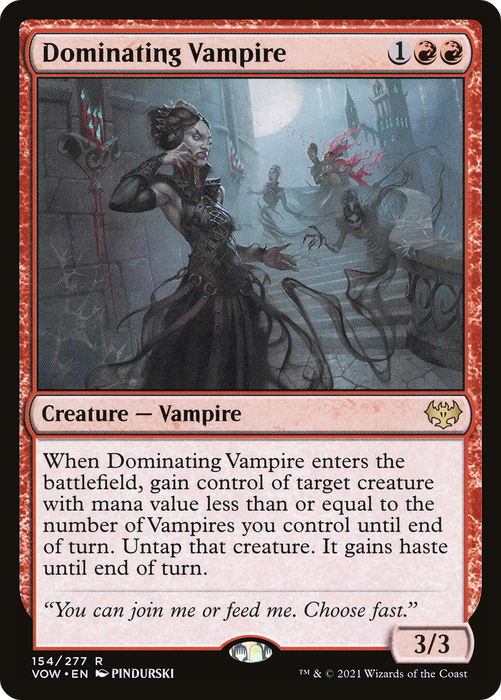 Dominating Vampire (VOW-154) - rare - Foil