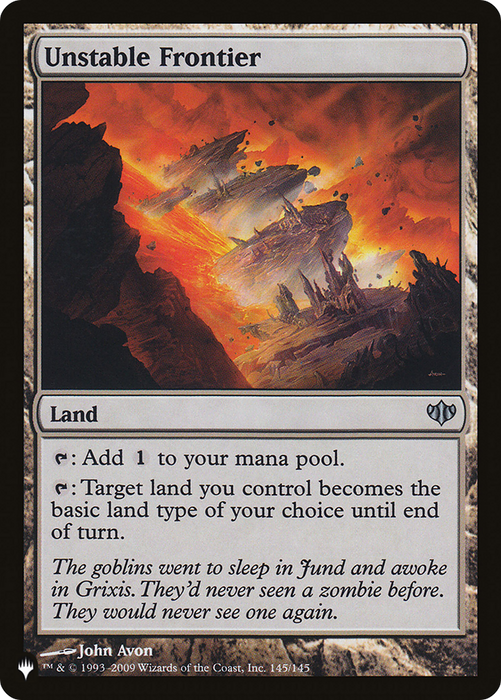 Unstable Frontier (LIST-CON-145) - uncommon