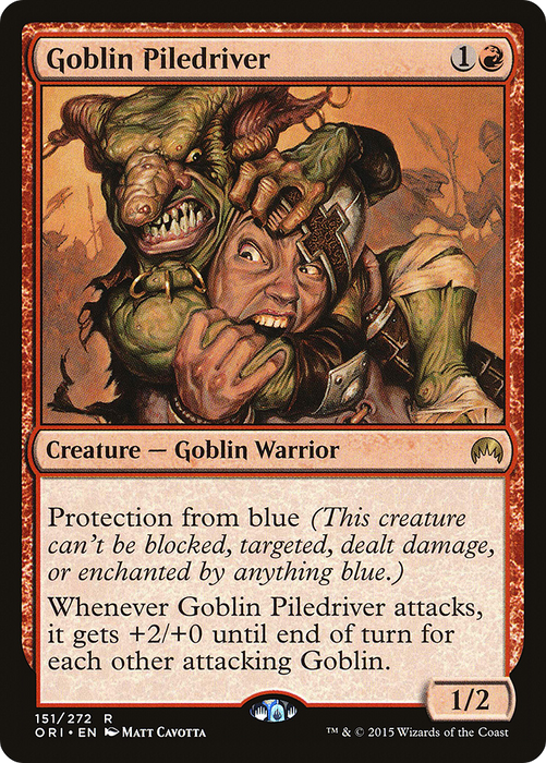 Goblin Piledriver (ORI-151) - rare - Foil