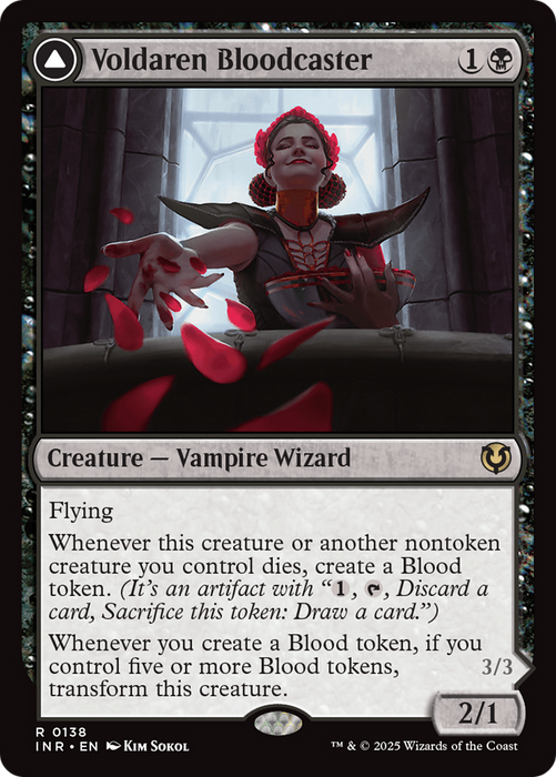 Voldaren Bloodcaster // Bloodbat Summoner (INR-138) - rare - Foil