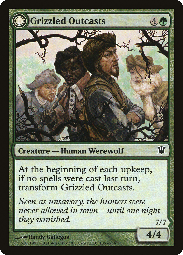 Grizzled Outcasts // Krallenhorde Wantons (ISD-185) - common: (Double Faced Transform)