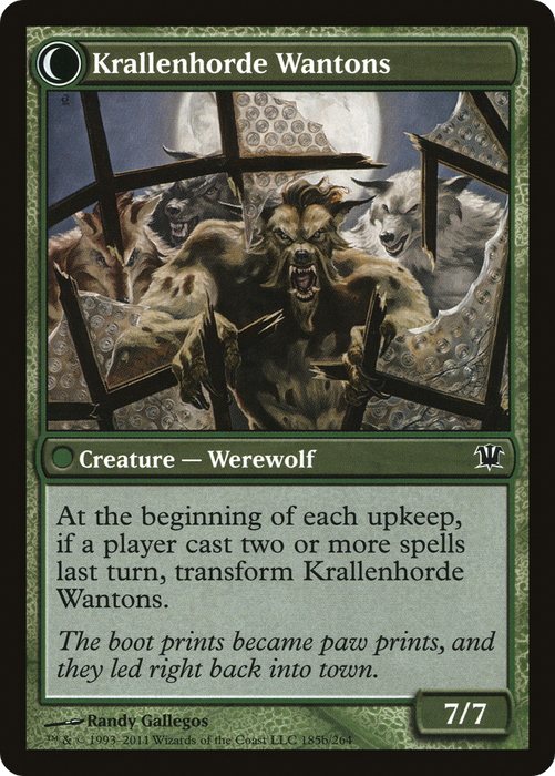 Grizzled Outcasts // Krallenhorde Wantons (ISD-185) - common: (Double Faced Transform)