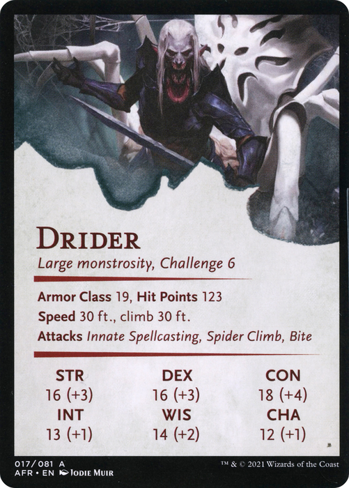 Drider // Drider (AAFR-017) - common (Borderless) - Foil