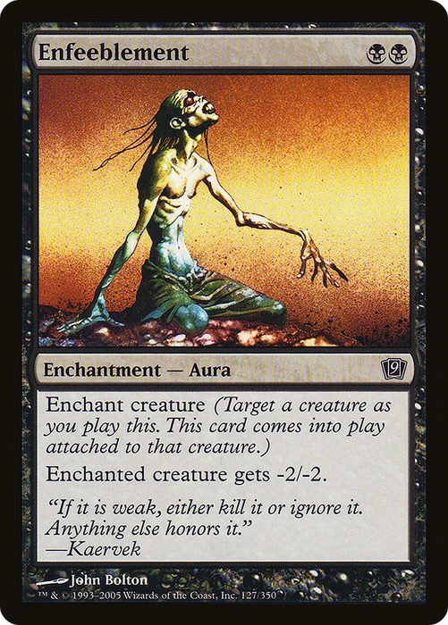 Enfeeblement (9ED-127★) - common - Foil