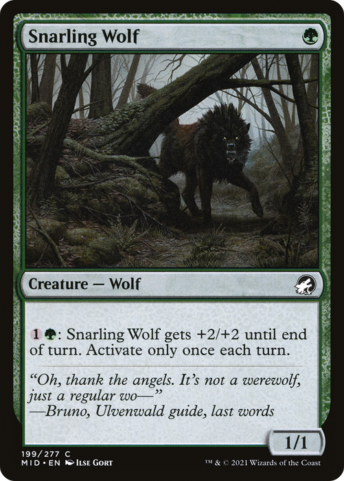 Snarling Wolf (MID-199) - common - Foil