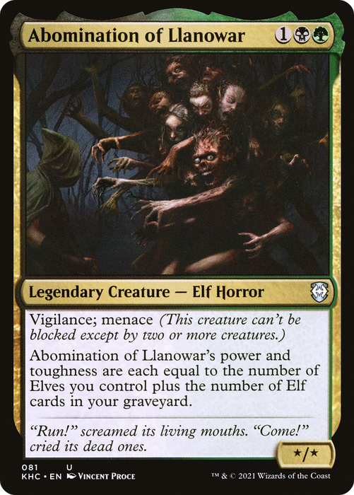 Abomination of Llanowar (KHC-081) - uncommon