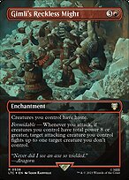 Gimli's Reckless Might (LTC-538) - rare (Borderless) - Foil