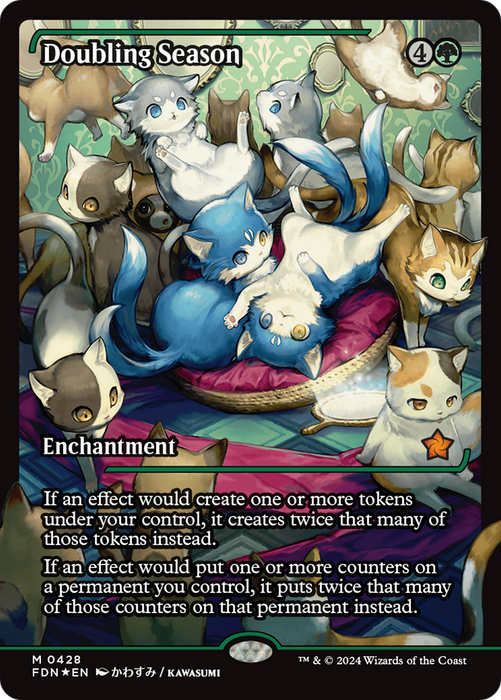 Doubling Season (FDN-428) - mythic: (Showcase) - Foil