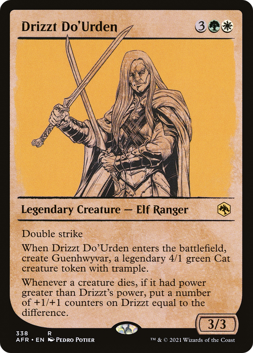 Drizzt Do'Urden (AFR-338) - rare: (Showcase) - Foil