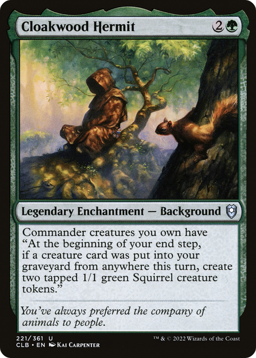 Cloakwood Hermit (CLB-221) - uncommon - Foil