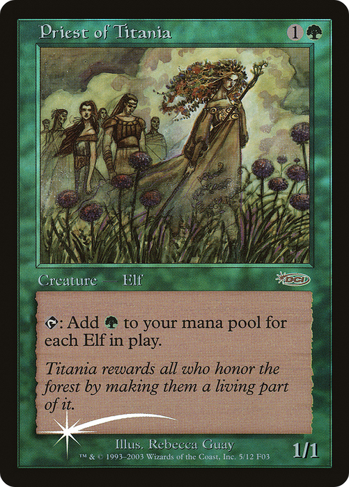 Priest of Titania (FNM-005) - rare - Foil