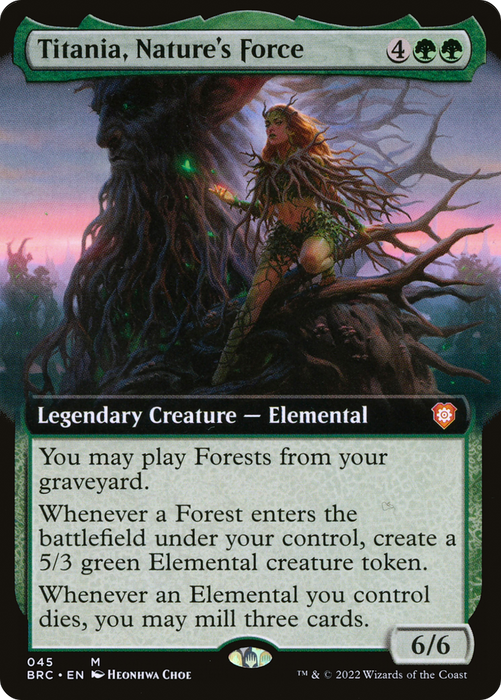 Titania, Nature's Force (BRC-045) - mythic: (Extended Art) - Foil