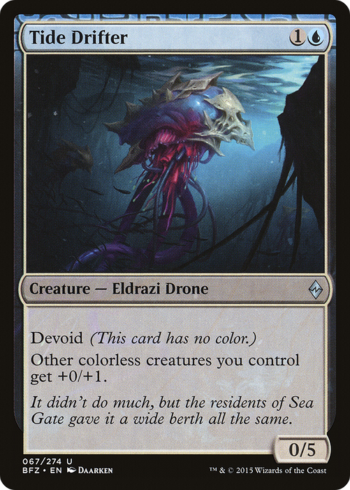 Tide Drifter (BFZ-067) - uncommon: (devoid) - Foil