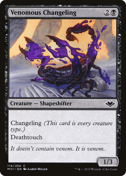Venomous Changeling (MH1-114) - common - Foil