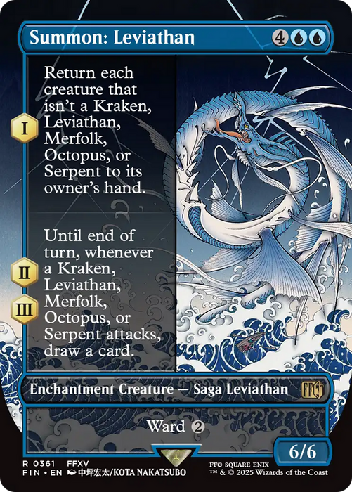 Summon: Leviathan (FIN-361) - rare: (enchantment) (Borderless) - Foil