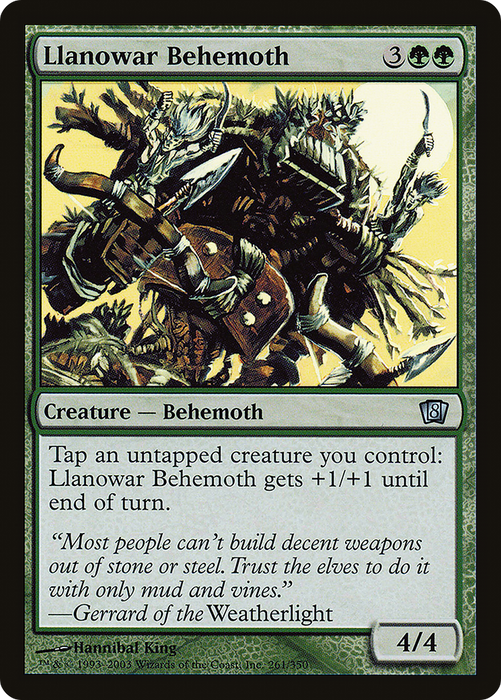 Llanowar Behemoth (8ED-261★) - uncommon - Foil