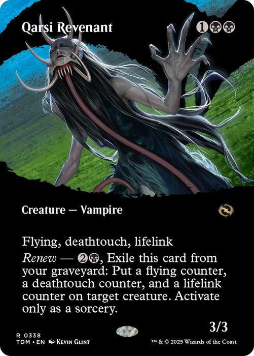 Qarsi Revenant (TDM-338) - rare: (Showcase) (Borderless) - Foil