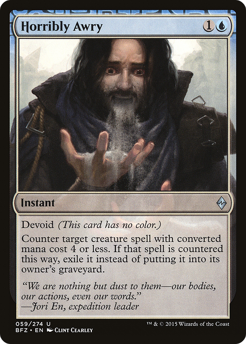 Horribly Awry (BFZ-059) - uncommon: (devoid) - Foil