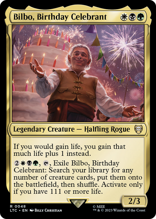Bilbo, Birthday Celebrant (LTC-048) - rare