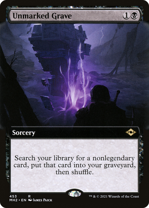 Unmarked Grave (MH2-453) - rare: (Extended Art) - Foil