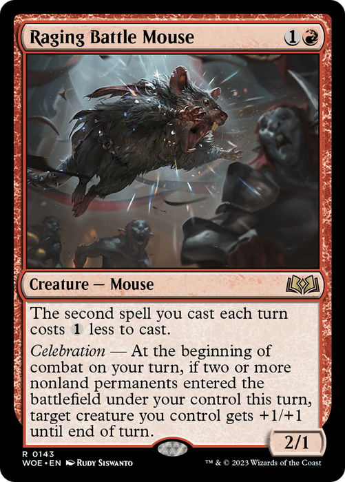 Raging Battle Mouse (WOE-143) - rare - Foil