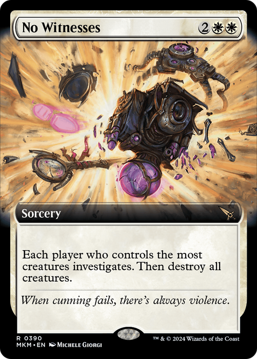 No Witnesses (MKM-390) - rare: (Extended Art) - Foil