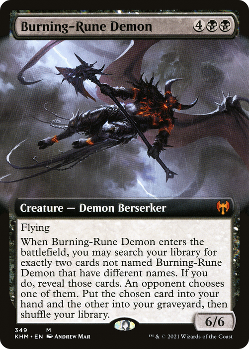 Burning-Rune Demon (KHM-349) - mythic: (Extended Art)