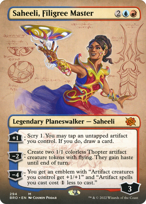 Saheeli, Filigree Master (BRO-294) - mythic (Borderless) - Foil
