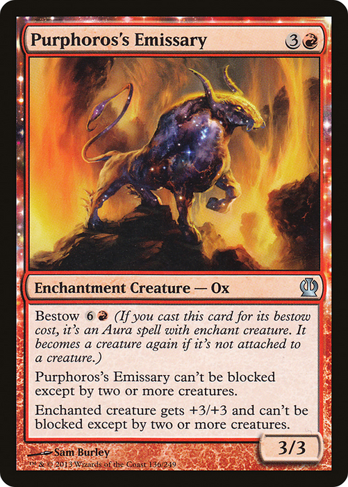 Purphoros's Emissary (THS-136) - uncommon: (enchantment) - Foil