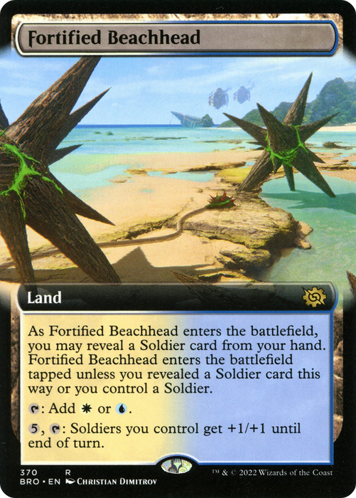 Fortified Beachhead (BRO-370) - rare: (Extended Art) - Foil