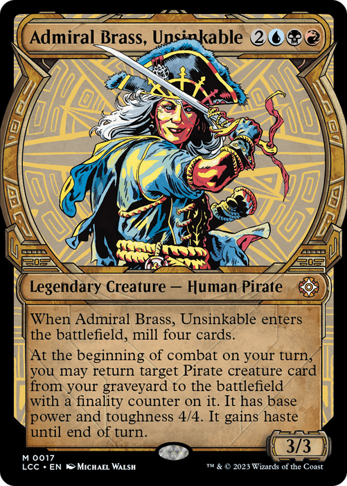 Admiral Brass, Unsinkable (LCC-017) - mythic: (Showcase) - Foil