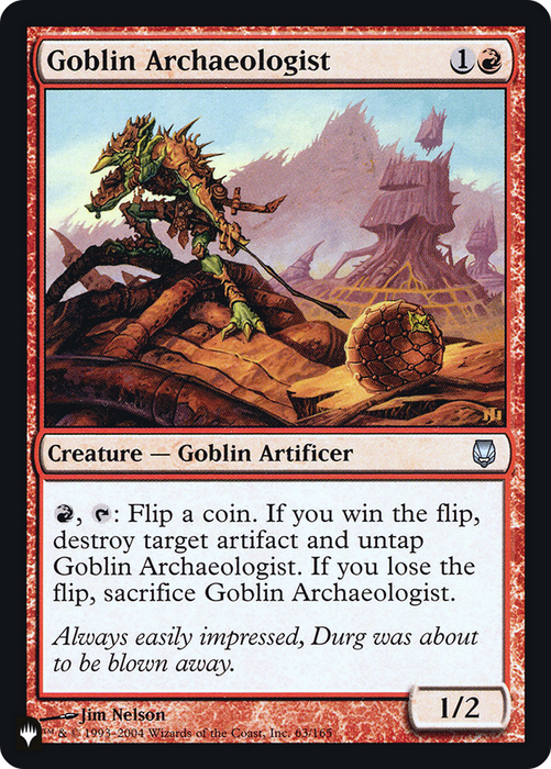 Goblin Archaeologist (LIST-DST-63) - uncommon - Foil