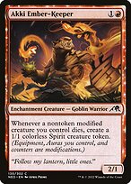 Akki Ember-Keeper (NEO-130) - common: (enchantment) - Foil