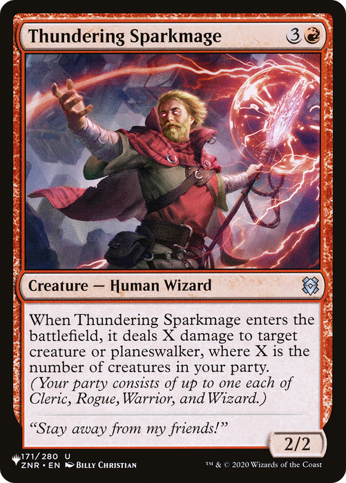 Thundering Sparkmage (LIST-ZNR-171) - uncommon