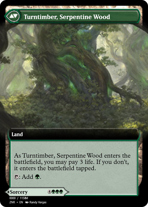 Turntimber Symbiosis // Turntimber, Serpentine Wood (PRM-83868) - mythic