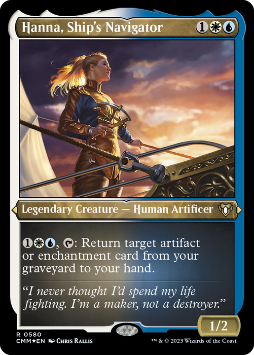 Hanna, Ship's Navigator (CMM-580) - rare - Etched Foil
