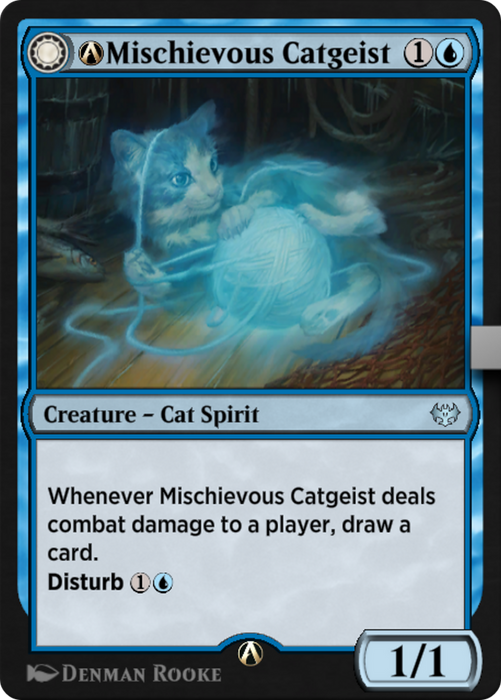 A-Mischievous Catgeist // A-Catlike Curiosity (VOW-A-69) - uncommon: (Double Faced Transform)